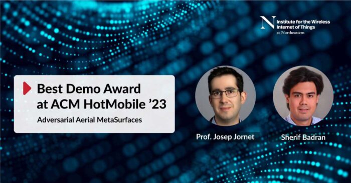 Best Demo Award at HotMobile 23: Adversarial Aerial MetaSurfaces